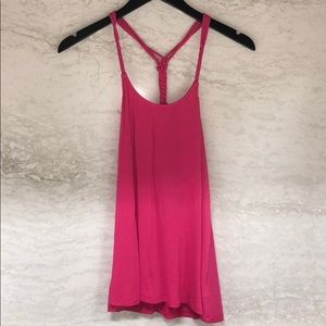 Pink braided tank